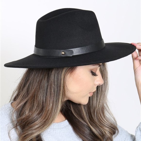 3 COLORS BRIM FASHION HAT W/  STRAP ACCENT - Picture 3 of 10